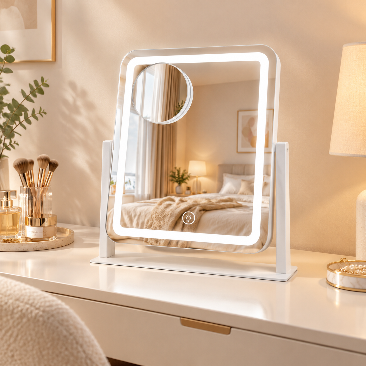 LOTTOWARE LED Makeup Mirror — USB or Battery Powered — product photo 1