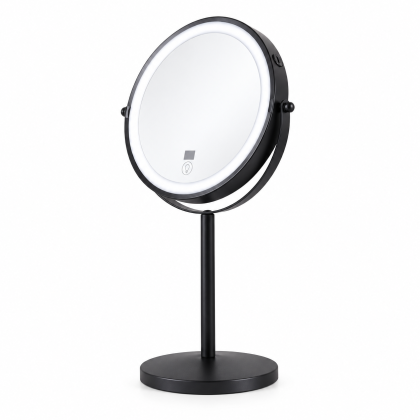 LOTTOWARE 8" Lighted Tabletop Makeup Mirror with Digital Display (1x/10x) — product photo 1