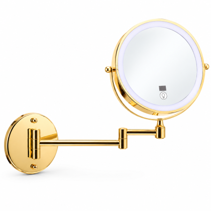 LOTTOWARE 8" Lighted Wall Mount Mirror with Digital Display (1x/30x) — product photo 1