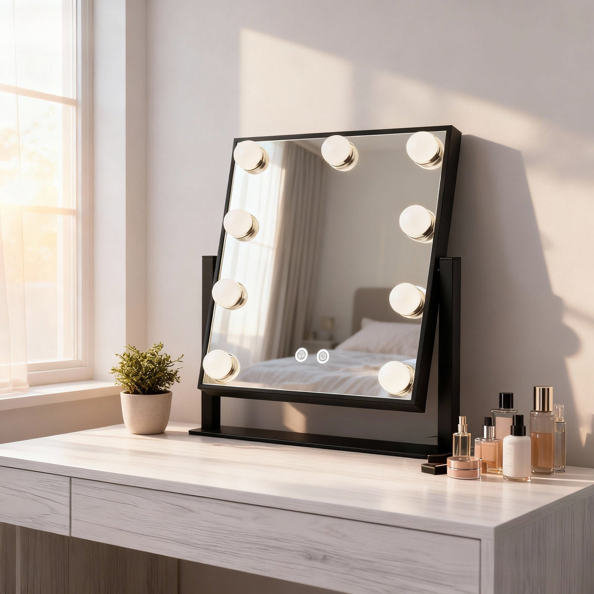 LOTTOWARE Hollywood Style 3-Color Touch Control LED Makeup Mirror - Image 6