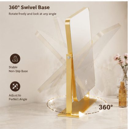 LOTTOWARE 17" x 13" Dimmable 3-Color LED Makeup Mirror