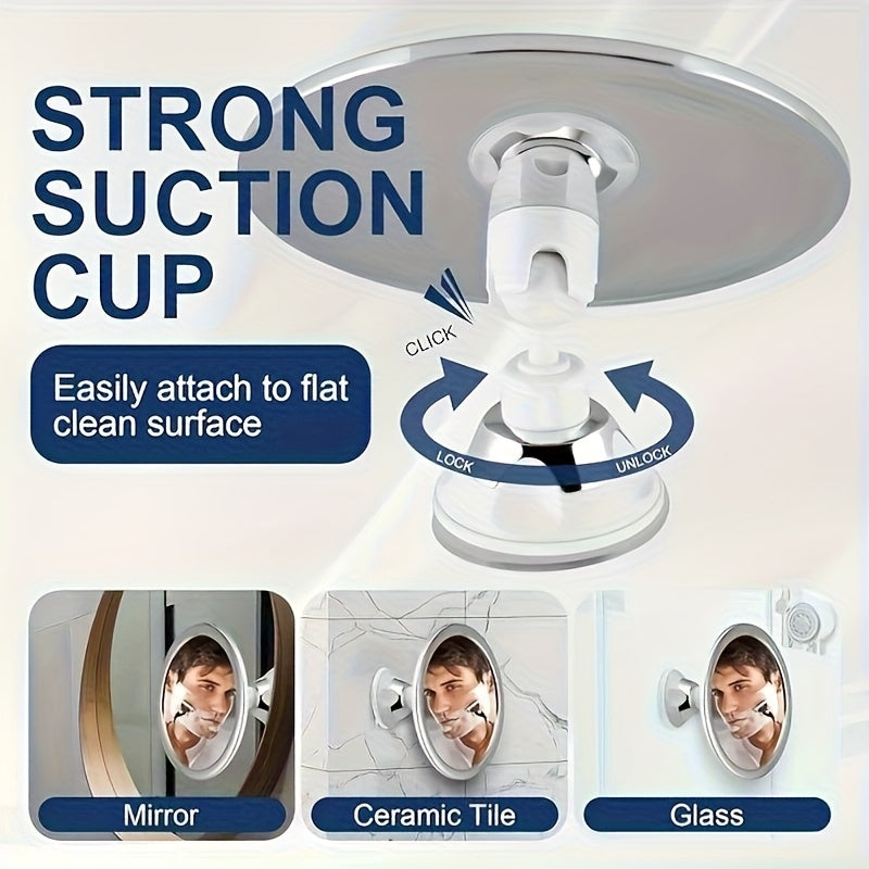 LOTTOWARE Suction Cup No-Drill 360° Fogless Shower Mirror - Image 4