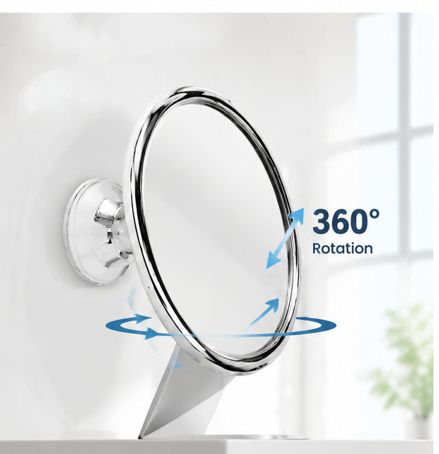 LOTTOWARE Suction Cup No-Drill 360° Fogless Shower Mirror - Image 5