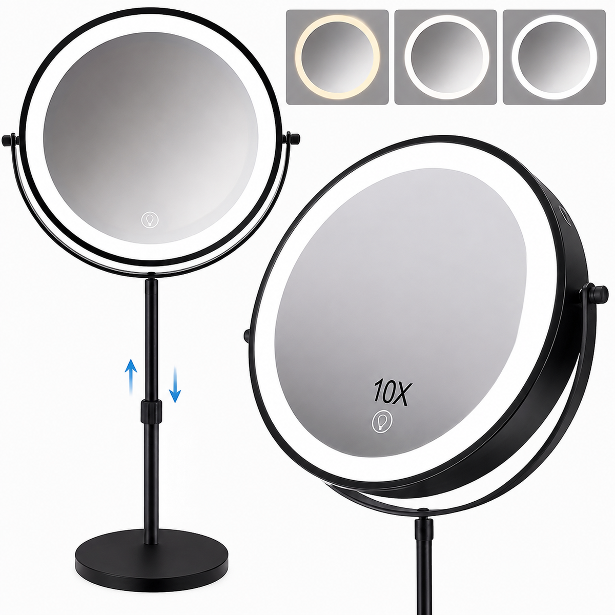 LOTTOWARE Dual-Sided 1X/10X 8-Inch Wall-Mounted Vanity Mirror - Image 4